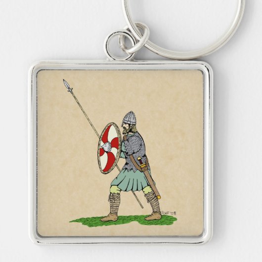 Medieval Engels/Saxon Warrior Sleutelhanger (Voorkant)