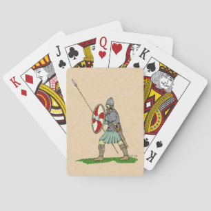 Medieval Engels/Saxon Warrior Speelkaarten