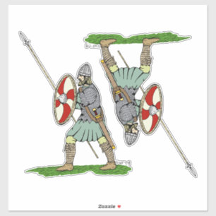 Medieval Engels/Saxon Warrior Sticker