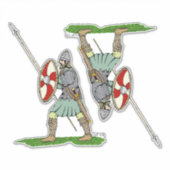 Medieval Engels/Saxon Warrior Sticker (Voorkant)