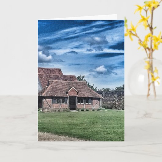 Medieval English Barn Kaart (Gele Bloem)