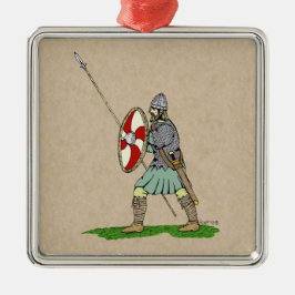 Medieval English/Saxon Warrior Metalen Ornament