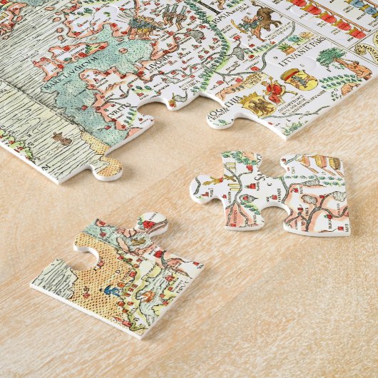 Medieval Europe Map Puzzle Legpuzzel (Zijkant)