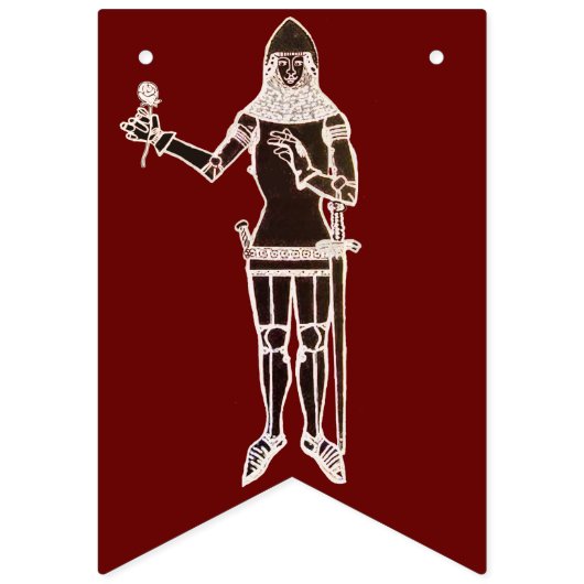 Medieval Fair Knachten en dames die vlaggen bundel Vlaggetjes (Tweede vlag)