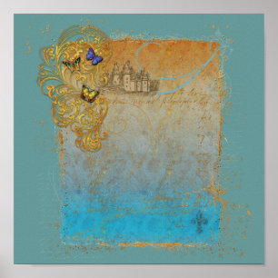 Medieval Fairy Tale Castle Poster Print