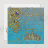 Medieval Fairy Tale Castle Save The Date (Voorkant / Achterkant)
