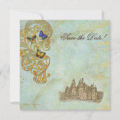 Medieval Fairy Tale Castle Save The Date (Voorkant)