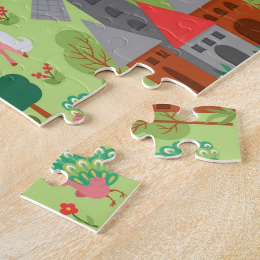 Medieval Fairytale Koninkrijk Fantasy Castle Kinde Legpuzzel (Zijkant)