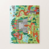 Medieval Fairytale Koninkrijk Fantasy Castle Kinde Legpuzzel (Verticaal)