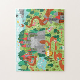 Medieval Fairytale Koninkrijk Fantasy Castle Kinde Legpuzzel