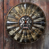 Medieval Fantasy Gamer Familienaam Tekst Dartbord