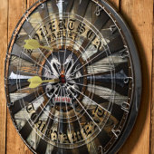 Medieval Fantasy Gamer Familienaam Tekst Dartbord