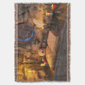 Medieval Fantasy Wizard's Study Deken (Voorkant Verticaal)