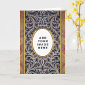 Medieval Fleur De Lis Add your Photo Template Kaart (Gele Bloem)