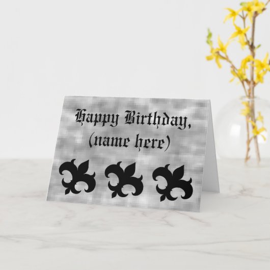 Medieval Fleur De Lis Kaart (Gele Bloem)