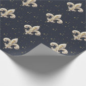 Medieval Fleur-de-Lis Wrapping Paper Cadeaupapier (Hoek)
