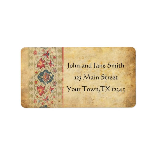 Medieval Floral Design Etiket (Voorkant)