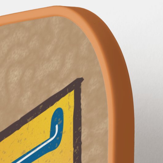 Medieval Floral Illuminated Letter J Monogram Pickleball Paddle (Links Detail)