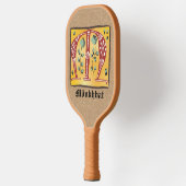 Medieval Floral Illuminated Letter M Monogram Pick Pickleball Paddle (Links)