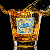 Medieval Floral Illuminated Letter S Monogram Shot Glas