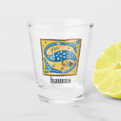 Medieval Floral Illuminated Letter S Monogram Shot Glas (Voorkant)