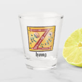 Medieval Floral Illuminated Letter Z Monogram Shot Glas (Voorkant)