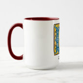 Medieval Floral, verlicht Letter D Monogram Mok (Links)