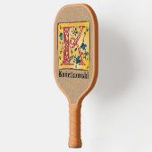 Medieval Floral, verlicht, letter K Monogram Pickleball Paddle (Links)