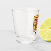 Medieval Floral, verlicht, letter K Monogram Shot Glas (Links)