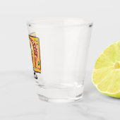 Medieval Floral, verlicht, letter N Monogram Shot Glas (Rechts)