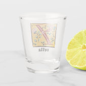 Medieval Floral, verlicht, letter Y Monogram Shot Glas (Achterkant)