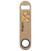 Medieval Floral, verlicht, letter Y Monogram Speed Flessenopener (Achterkant)