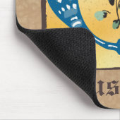 Medieval Floral, verlicht met letter G Monogram Muismat (Hoek)