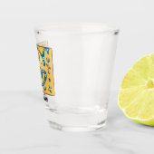 Medieval Floral, verlicht met letter G Monogram Shot Glas (Rechts)