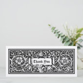 Medieval Floral Vine Hartelijk dank Sjabloon (Staand voorkant)