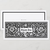 Medieval Floral Vine Hartelijk dank Sjabloon (Voorkant / Achterkant)