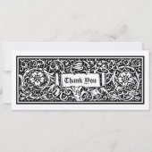Medieval Floral Vine Hartelijk dank Sjabloon (Voorkant)