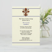 Medieval Florence Style Fleur de Lis Event Kaart (Staand voorkant)