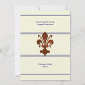 Medieval Florence Style Fleur de Lis Event Kaart (Achterkant)