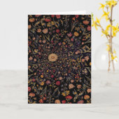 Medieval Flowers op Black Kaart (Gele Bloem)
