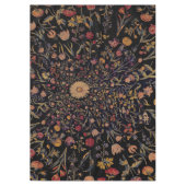 Medieval Flowers op Black Tafelkleed (Voorkant)