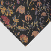 Medieval Flowers op Black Tissuepapier (Detail)