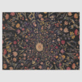 Medieval Flowers op Black Tissuepapier (Voorkant)