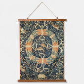 Medieval Flowers, Vogels en Konijnen Hangend Wandkleed (Voorkant)