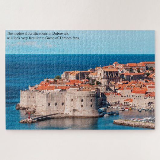 Medieval Fort in Dubrovnik Kroatië Grote Legpuzzel (Horizontaal)