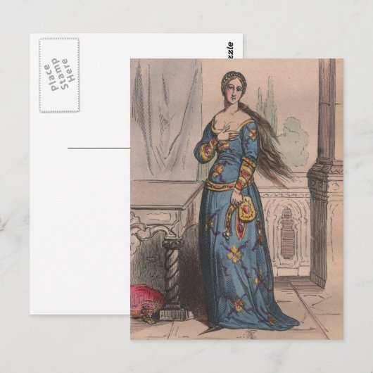 Medieval French Costume Under Charles VI Briefkaart (Voorkant / Achterkant)