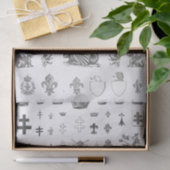 Medieval French Crown Heraldry Fleur de Lis Tissue Tissuepapier (Geschenk)
