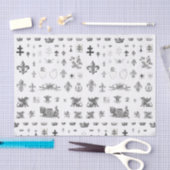 Medieval French Crown Heraldry Fleur de Lis Tissuepapier (Craft)