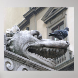 Medieval Gargoyle Poster