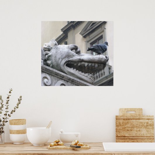 Medieval Gargoyle Poster (Keuken)